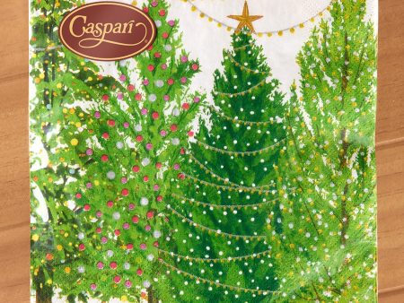 Caspari Paper Napkins, Christmas Trees Fashion