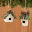 Birch Birdhouse Ornament For Cheap