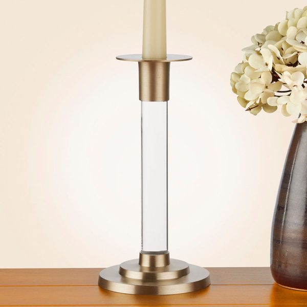 Caspari Resin & Brass Taper Candleholder Online Sale