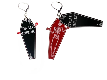 Dead Inside- Open Casket- Dangle Earrings Supply