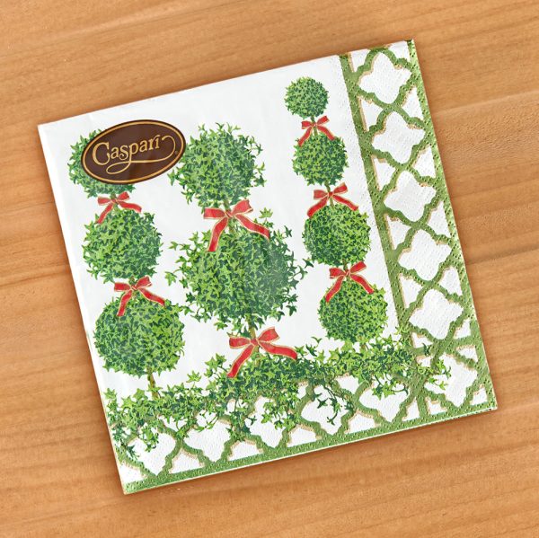 Caspari Paper Napkins, Topiaries Online Sale