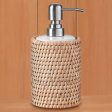 Burma Whitewashed Rattan Soap Dispenser Online Sale