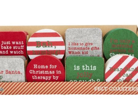 Holiday Felt Coaster, 8 styles Sale