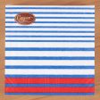 Caspari Paper Luncheon Napkins, Breton Stripe in Blue Online Sale