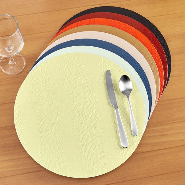 Caspari Lizard Felt-Backed Placemats, Round Hot on Sale