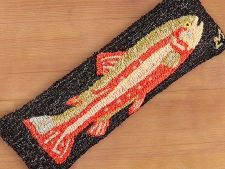 Chandler 4 Corners 8  x 24  Hooked Pillow, Steelhead Trout, Red Discount