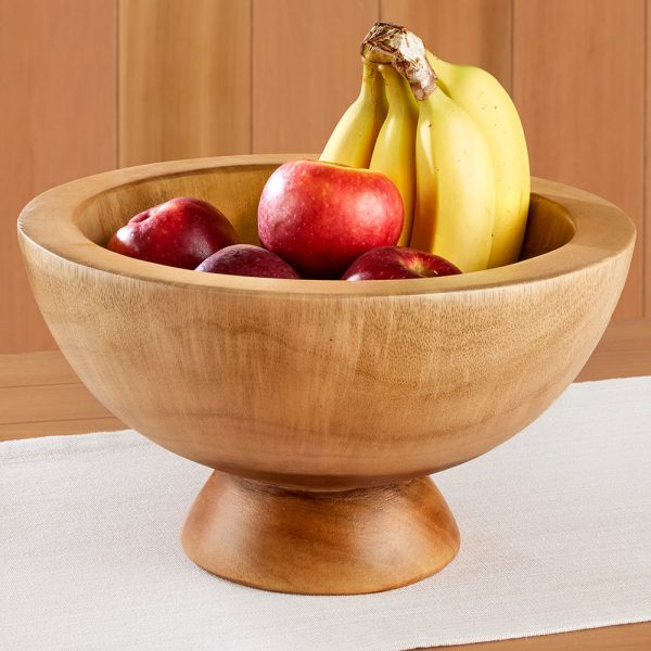 Alpina Suar Wood Footed Bowl For Sale