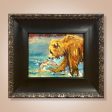 Baby Bear Catch  Original Oil Painting by Diane Whitehead For Sale