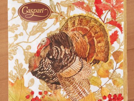 Caspari Paper Luncheon Napkins, Woodland Turkey For Cheap