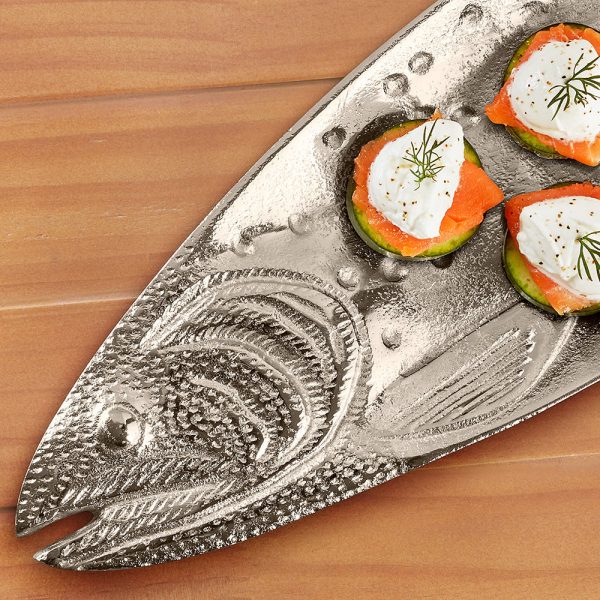 Aluminum Fish Serving Tray Fashion