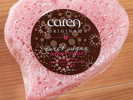 Caren Original Shower Soap Heart Sponge, Sweet Sugar - 2.75 oz Online now