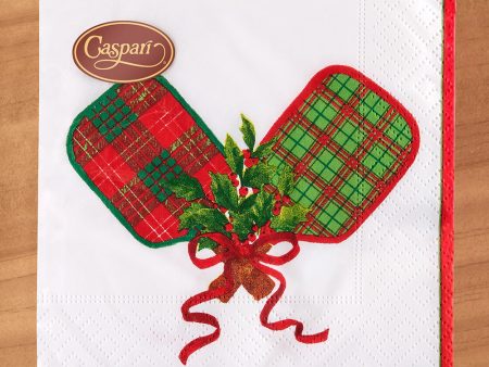 Caspari Paper Napkins, Christmas Pickleball Hot on Sale