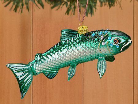 Cody Foster Glass Ornament, Yukon Trout on Sale