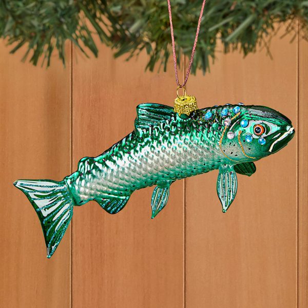 Cody Foster Glass Ornament, Yukon Trout on Sale