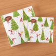 Caspari Paper Napkins, Twirling Santas Cheap