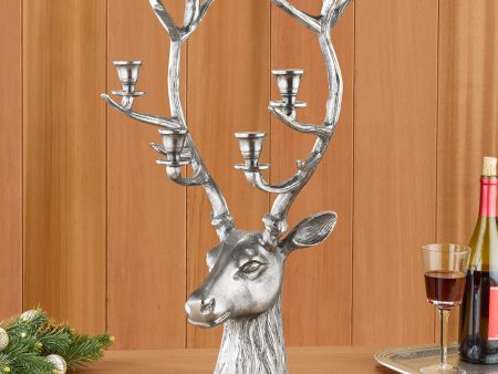 Antiqued Aluminum Stag Candelabra Discount