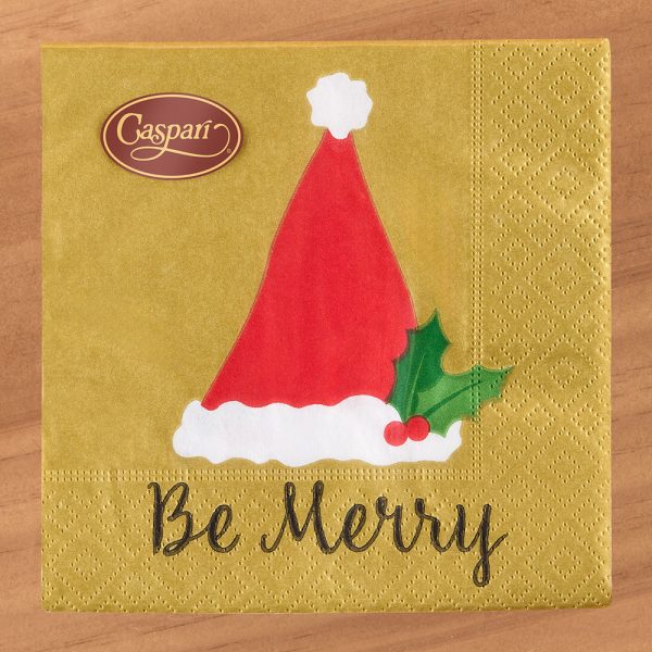 Caspari Paper Napkins, Be Merry For Discount