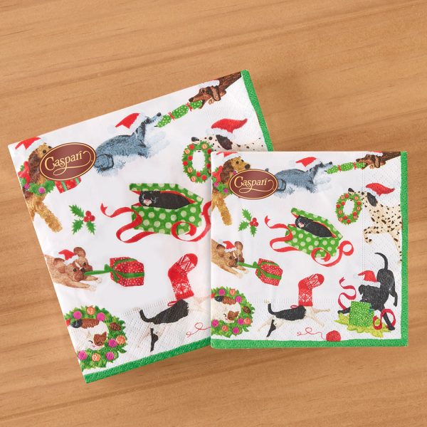 Caspari Paper Napkins, Christmas Mischief on Sale