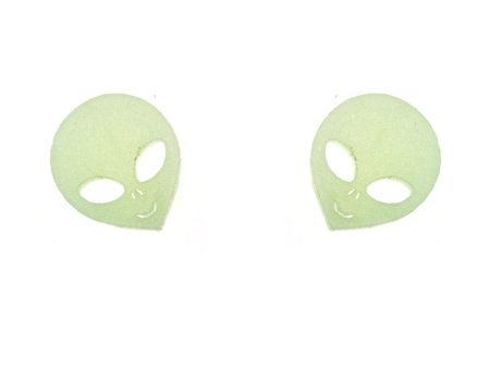 Last Chance! Take Me to Your Leader Earrings in Glow-in-the-Dark Cheap