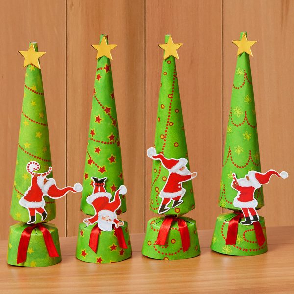 Caspari Party Crackers – Twirling Santa on Sale