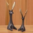 Bronze Jackrabbit Figurine Supply