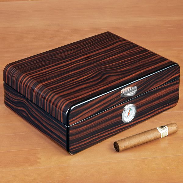 Brouk & Co  Lorenzo  Ebony Cigar Humidor Online now