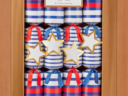 Caspari Party Crackers – Breton Stripe in Blue Online Sale