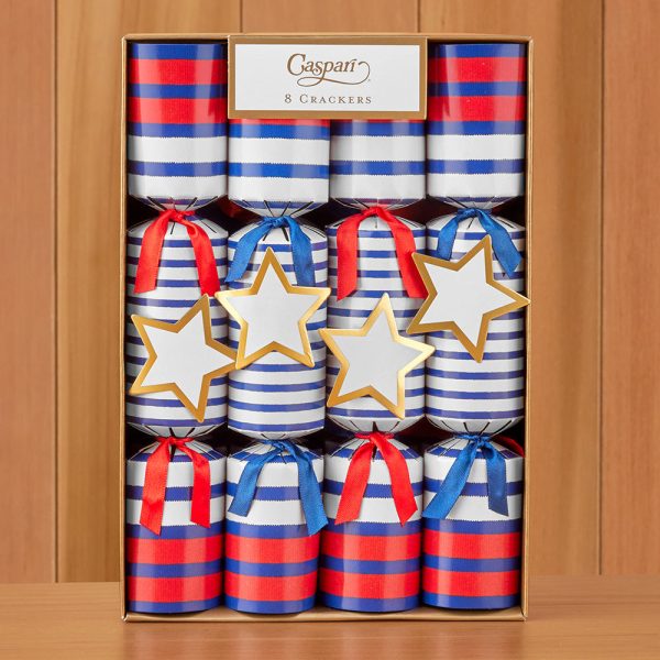 Caspari Party Crackers – Breton Stripe in Blue Online Sale