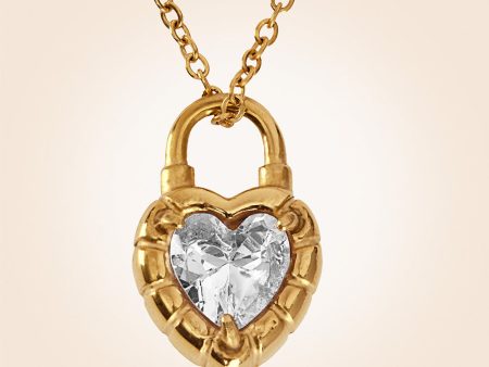 Anartxy Gold Heart Lock Necklace For Cheap