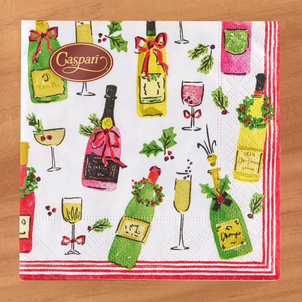 Caspari Paper Napkins, Tipsy and Toasty Online Sale