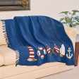 Chandler 4 Corners 52  x 70  Wool Throw, Nautical Online Sale