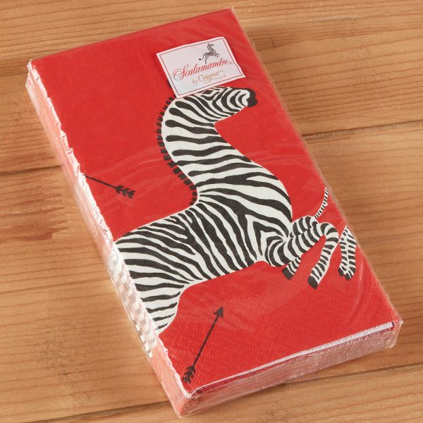 Caspari Paper Guest Towels, Zebras Online now