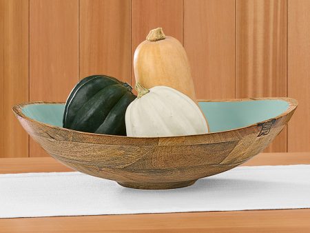 Be Home Madras Enameled Mango Serving Bowls, Sage Cheap