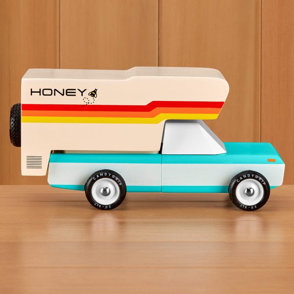 CANDYCAR® Longhorn Wooden Toy Pickup Truck and Honeybee Camper Discount