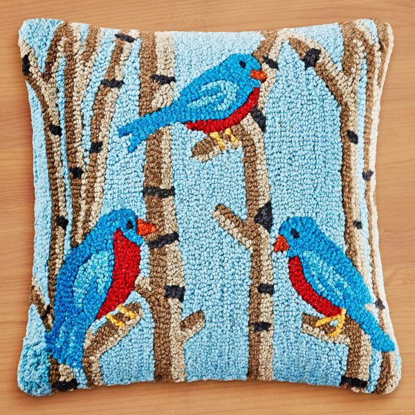 Chandler 4 Corners 18  Hooked Pillow, Birds of a Feather Sale