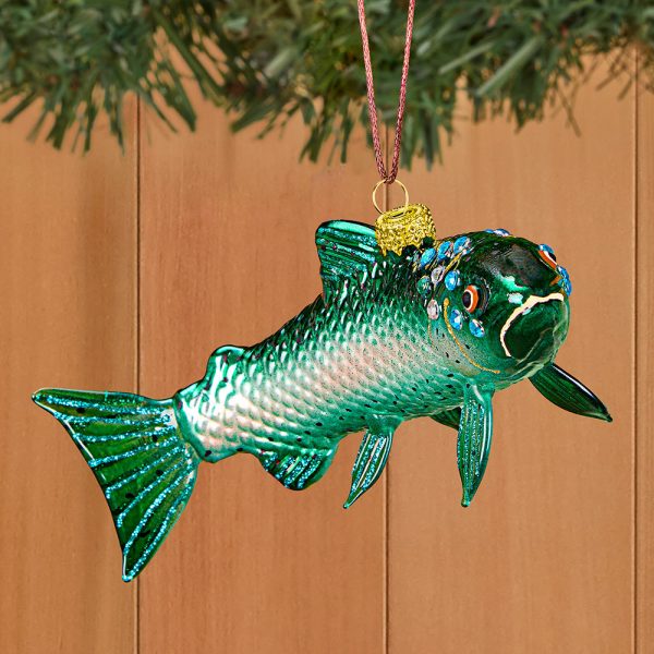 Cody Foster Glass Ornament, Yukon Trout on Sale