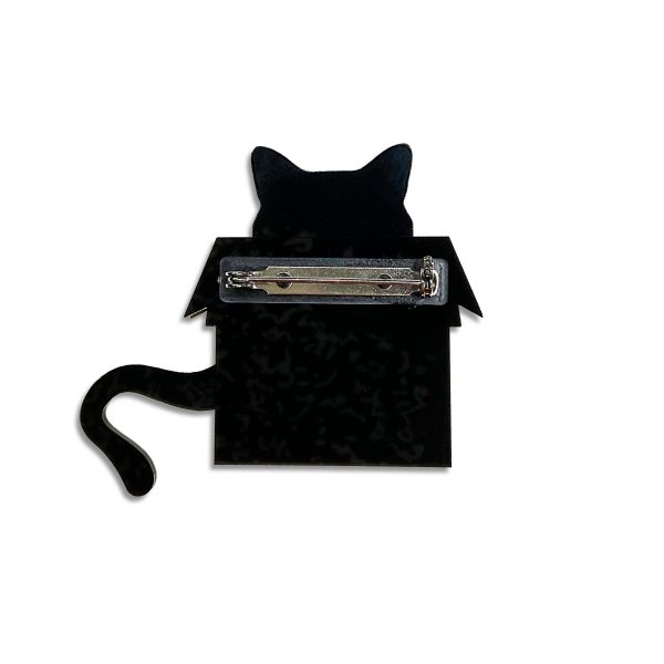 Last Chance! PsPsPsPecial Delivery - Cat in a Box Brooch on Sale