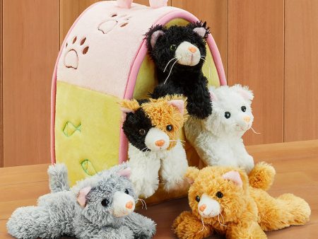 Cat House with Cat Stuffed Animals For Discount