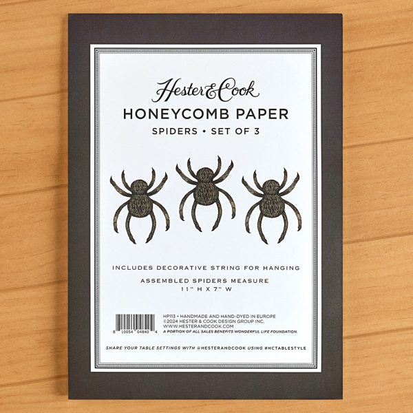 Hester & Cook Honeycomb Paper Party Decorations, Spiders Supply