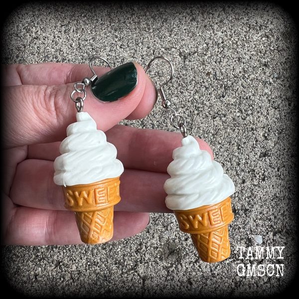 Ice Cream earrings-Soft serve ice cream Online