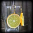 Lemon earrings-Fruit slice earrings For Discount