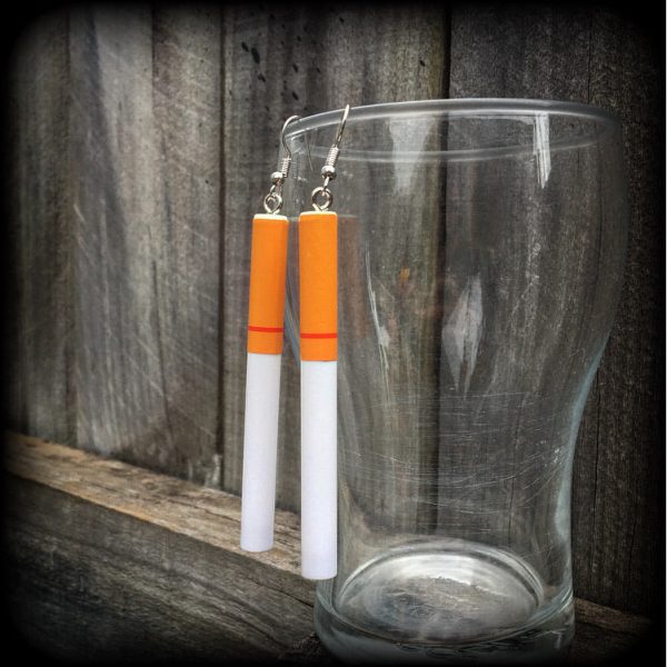 Cigarette earrings-Durries earrings Online Hot Sale