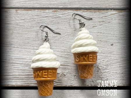 Ice Cream earrings-Soft serve ice cream Online