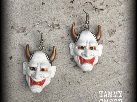 Hannya Mask earrings-Japanese earrings Online now