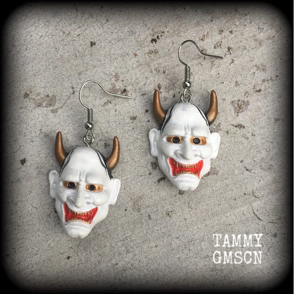 Hannya Mask earrings-Japanese earrings Online now