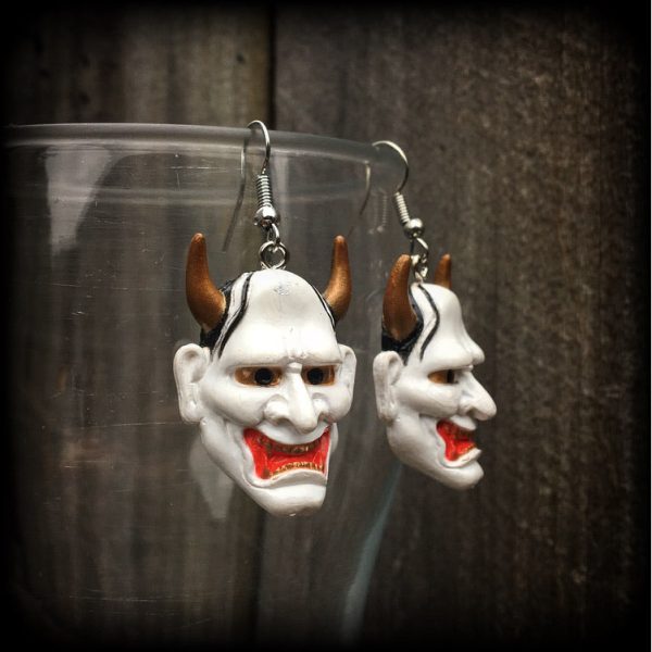 Hannya Mask earrings-Japanese earrings Online now