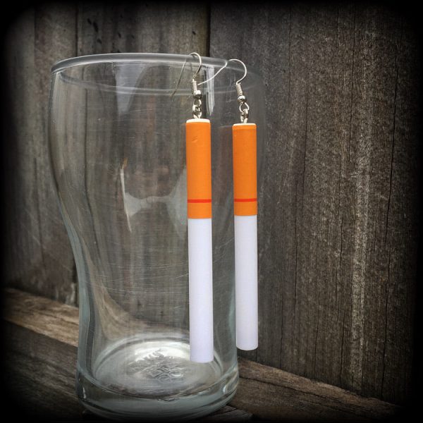 Cigarette earrings-Durries earrings Online Hot Sale