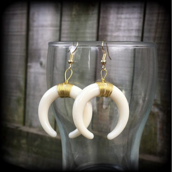 Artemis earrings-Double Horn earrings For Discount