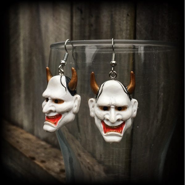 Hannya Mask earrings-Japanese earrings Online now