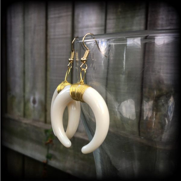 Artemis earrings-Double Horn earrings For Discount